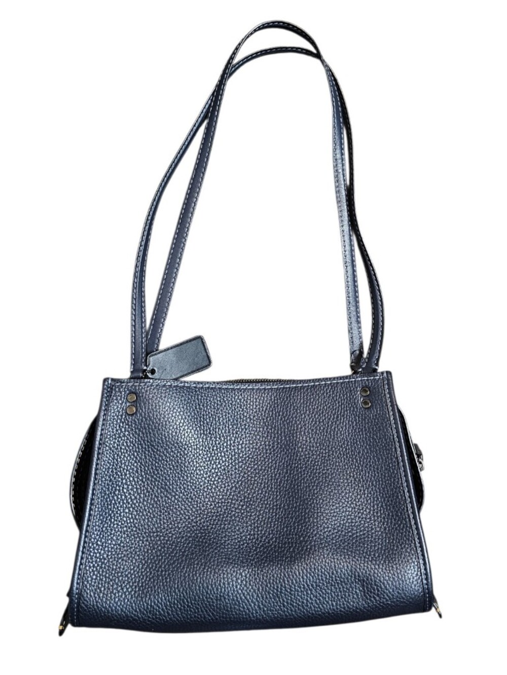 Coach 1941 Rogue Shoulder Pebbled Leather Shoulder Bag Midnight Navy F28484